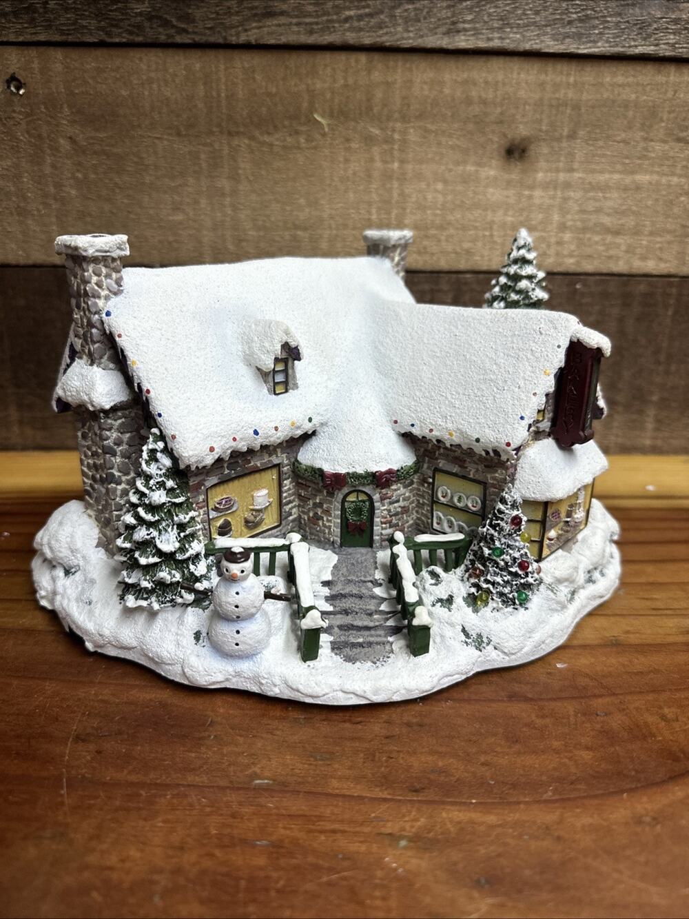 Hawthorne Village Thomas Kinkade Yuletide Bakery Christmas In Styrofoam